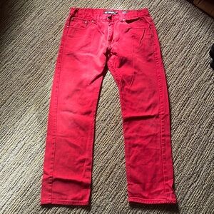 Akademiks Red Mens Jeans